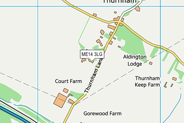 ME14 3LG map - OS VectorMap District (Ordnance Survey) ME14 3LG map - OS VectorMap District (Ordnance Survey)