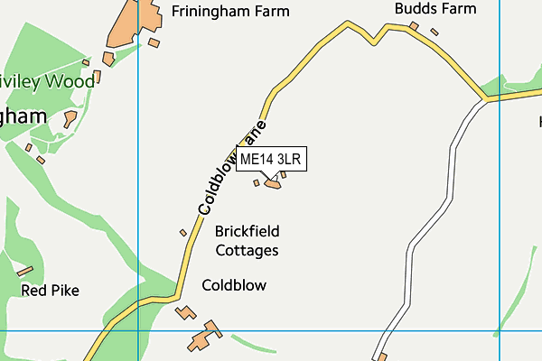ME14 3LR map - OS VectorMap District (Ordnance Survey) ME14 3LR map - OS VectorMap District (Ordnance Survey)