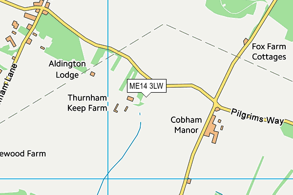 ME14 3LW map - OS VectorMap District (Ordnance Survey)