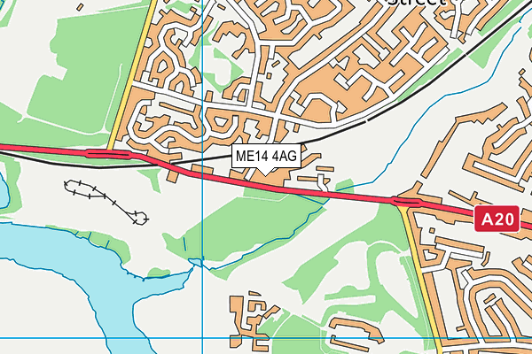 ME14 4AG map - OS VectorMap District (Ordnance Survey) ME14 4AG map - OS VectorMap District (Ordnance Survey)