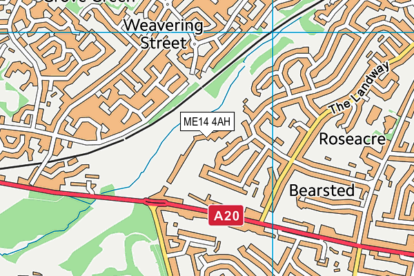 ME14 4AH map - OS VectorMap District (Ordnance Survey)