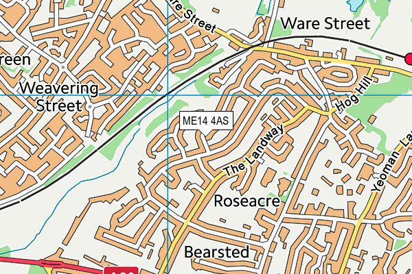 ME14 4AS map - OS VectorMap District (Ordnance Survey) ME14 4AS map - OS VectorMap District (Ordnance Survey)