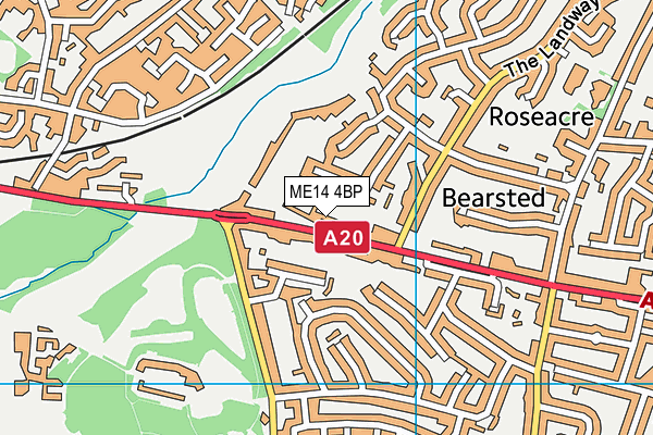 ME14 4BP map - OS VectorMap District (Ordnance Survey) ME14 4BP map - OS VectorMap District (Ordnance Survey)