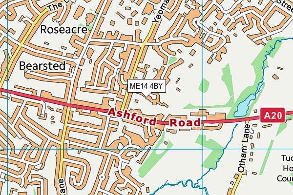 ME14 4BY map - OS VectorMap District (Ordnance Survey)