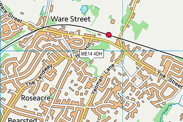 ME14 4DH map - OS VectorMap District (Ordnance Survey)