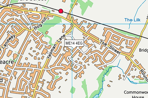 ME14 4EG map - OS VectorMap District (Ordnance Survey) ME14 4EG map - OS VectorMap District (Ordnance Survey)