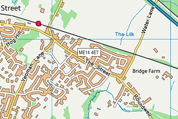 ME14 4ET map - OS VectorMap District (Ordnance Survey) ME14 4ET map - OS VectorMap District (Ordnance Survey)