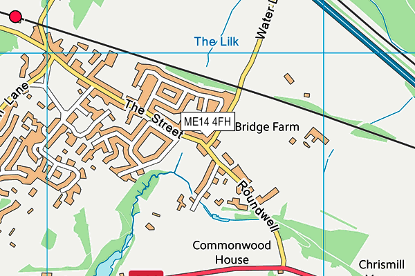 ME14 4FH map - OS VectorMap District (Ordnance Survey) ME14 4FH map - OS VectorMap District (Ordnance Survey)