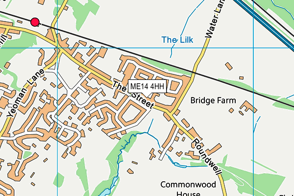 ME14 4HH map - OS VectorMap District (Ordnance Survey) ME14 4HH map - OS VectorMap District (Ordnance Survey)