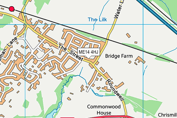 ME14 4HJ map - OS VectorMap District (Ordnance Survey)