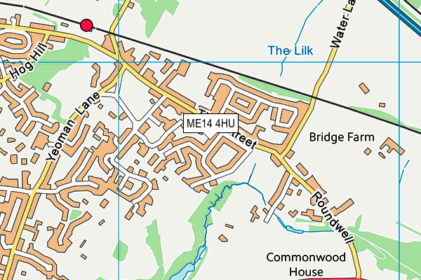 ME14 4HU map - OS VectorMap District (Ordnance Survey) ME14 4HU map - OS VectorMap District (Ordnance Survey)