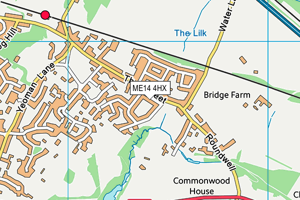 ME14 4HX map - OS VectorMap District (Ordnance Survey) ME14 4HX map - OS VectorMap District (Ordnance Survey)