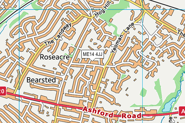 ME14 4JJ map - OS VectorMap District (Ordnance Survey)