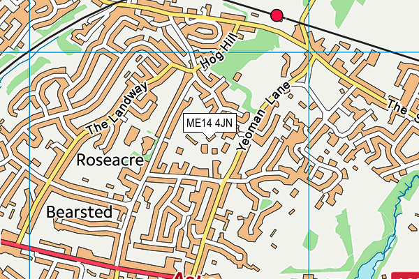 ME14 4JN map - OS VectorMap District (Ordnance Survey) ME14 4JN map - OS VectorMap District (Ordnance Survey)
