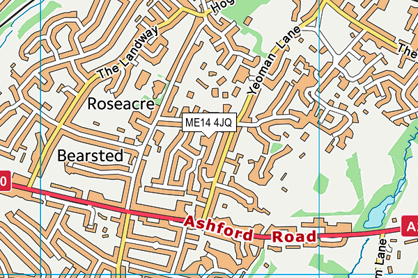 ME14 4JQ map - OS VectorMap District (Ordnance Survey)