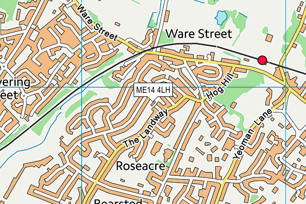 ME14 4LH map - OS VectorMap District (Ordnance Survey) ME14 4LH map - OS VectorMap District (Ordnance Survey)