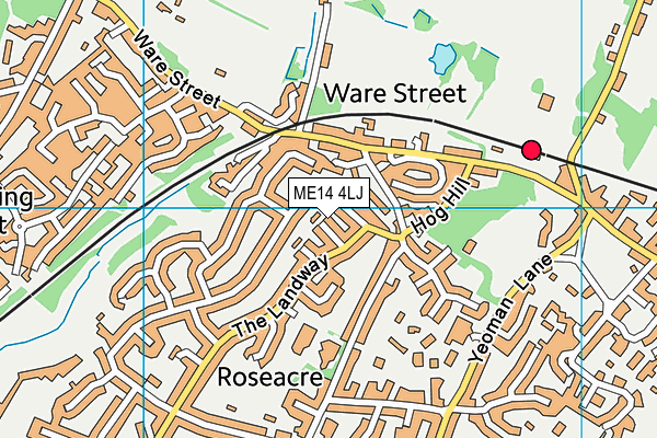 ME14 4LJ map - OS VectorMap District (Ordnance Survey) ME14 4LJ map - OS VectorMap District (Ordnance Survey)