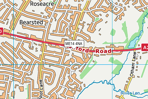 ME14 4NA map - OS VectorMap District (Ordnance Survey) ME14 4NA map - OS VectorMap District (Ordnance Survey)