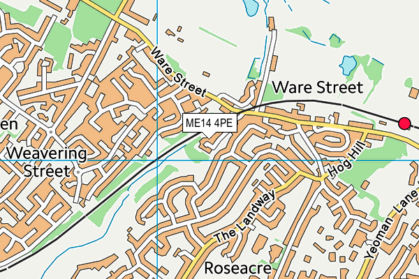ME14 4PE map - OS VectorMap District (Ordnance Survey) ME14 4PE map - OS VectorMap District (Ordnance Survey)