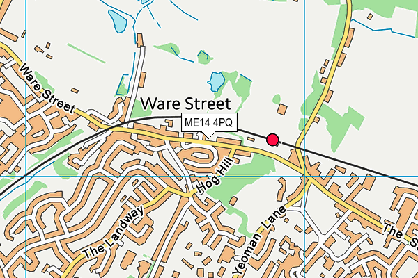 ME14 4PQ map - OS VectorMap District (Ordnance Survey) ME14 4PQ map - OS VectorMap District (Ordnance Survey)