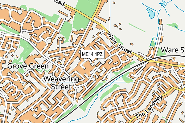 ME14 4PZ map - OS VectorMap District (Ordnance Survey) ME14 4PZ map - OS VectorMap District (Ordnance Survey)