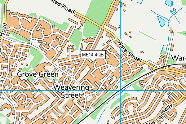 ME14 4QB map - OS VectorMap District (Ordnance Survey) ME14 4QB map - OS VectorMap District (Ordnance Survey)