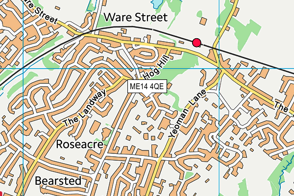 ME14 4QE map - OS VectorMap District (Ordnance Survey) ME14 4QE map - OS VectorMap District (Ordnance Survey)
