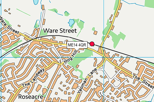 ME14 4QR map - OS VectorMap District (Ordnance Survey) ME14 4QR map - OS VectorMap District (Ordnance Survey)