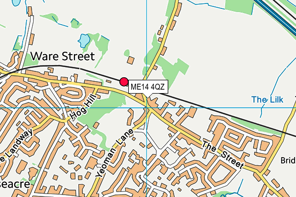 ME14 4QZ map - OS VectorMap District (Ordnance Survey)