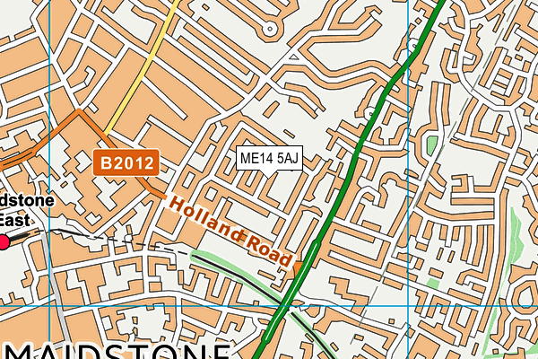 ME14 5AJ map - OS VectorMap District (Ordnance Survey)