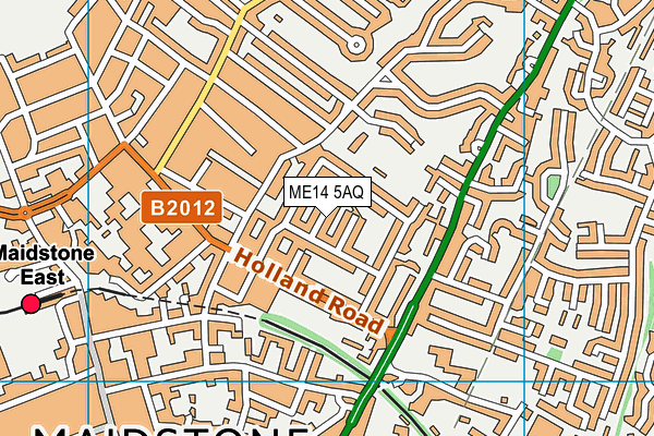 ME14 5AQ map - OS VectorMap District (Ordnance Survey) ME14 5AQ map - OS VectorMap District (Ordnance Survey)
