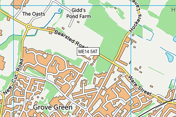 ME14 5AT map - OS VectorMap District (Ordnance Survey) ME14 5AT map - OS VectorMap District (Ordnance Survey)