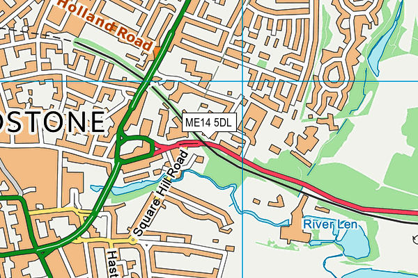 ME14 5DL map - OS VectorMap District (Ordnance Survey) ME14 5DL map - OS VectorMap District (Ordnance Survey)