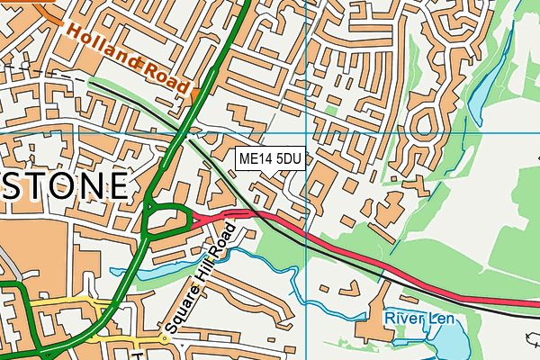 ME14 5DU map - OS VectorMap District (Ordnance Survey) ME14 5DU map - OS VectorMap District (Ordnance Survey)