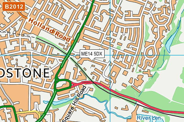 ME14 5DX map - OS VectorMap District (Ordnance Survey) ME14 5DX map - OS VectorMap District (Ordnance Survey)