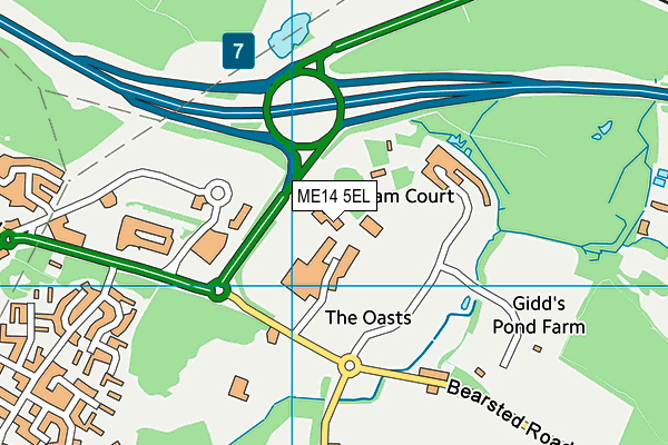 ME14 5EL map - OS VectorMap District (Ordnance Survey)