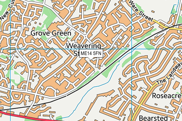 ME14 5FN map - OS VectorMap District (Ordnance Survey) ME14 5FN map - OS VectorMap District (Ordnance Survey)