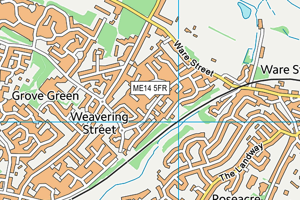 ME14 5FR map - OS VectorMap District (Ordnance Survey) ME14 5FR map - OS VectorMap District (Ordnance Survey)