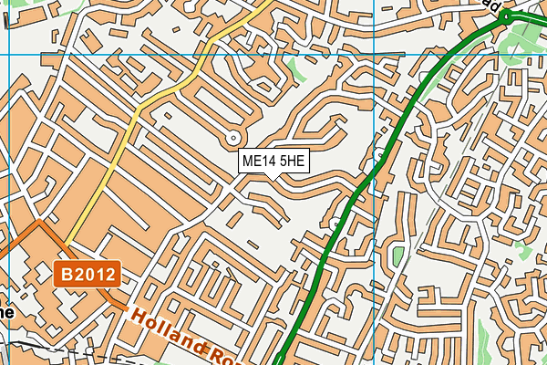 ME14 5HE map - OS VectorMap District (Ordnance Survey) ME14 5HE map - OS VectorMap District (Ordnance Survey)