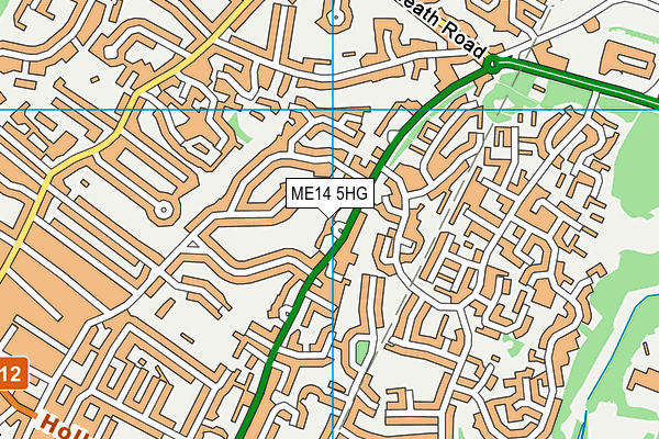 ME14 5HG map - OS VectorMap District (Ordnance Survey) ME14 5HG map - OS VectorMap District (Ordnance Survey)