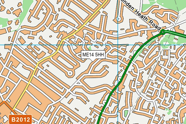 ME14 5HH map - OS VectorMap District (Ordnance Survey) ME14 5HH map - OS VectorMap District (Ordnance Survey)