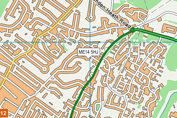 ME14 5HJ map - OS VectorMap District (Ordnance Survey) ME14 5HJ map - OS VectorMap District (Ordnance Survey)