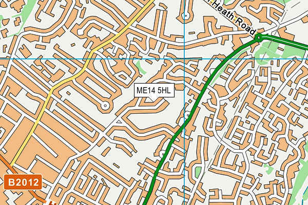 ME14 5HL map - OS VectorMap District (Ordnance Survey) ME14 5HL map - OS VectorMap District (Ordnance Survey)