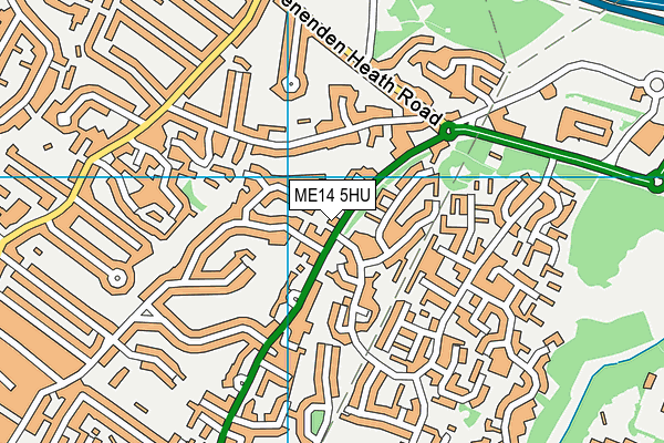 ME14 5HU map - OS VectorMap District (Ordnance Survey) ME14 5HU map - OS VectorMap District (Ordnance Survey)
