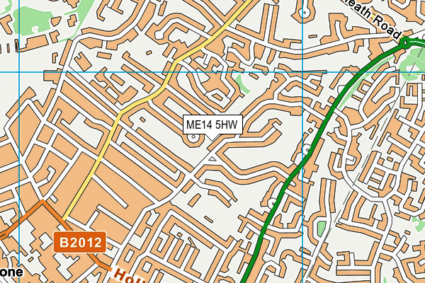 ME14 5HW map - OS VectorMap District (Ordnance Survey) ME14 5HW map - OS VectorMap District (Ordnance Survey)