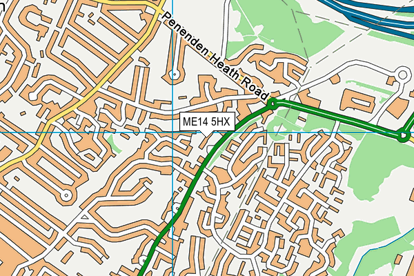 ME14 5HX map - OS VectorMap District (Ordnance Survey) ME14 5HX map - OS VectorMap District (Ordnance Survey)