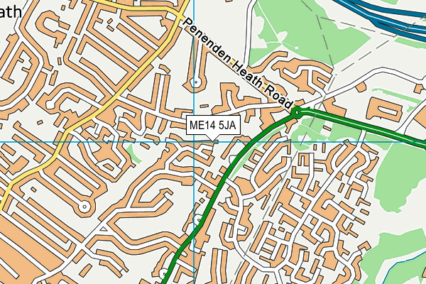 ME14 5JA map - OS VectorMap District (Ordnance Survey) ME14 5JA map - OS VectorMap District (Ordnance Survey)