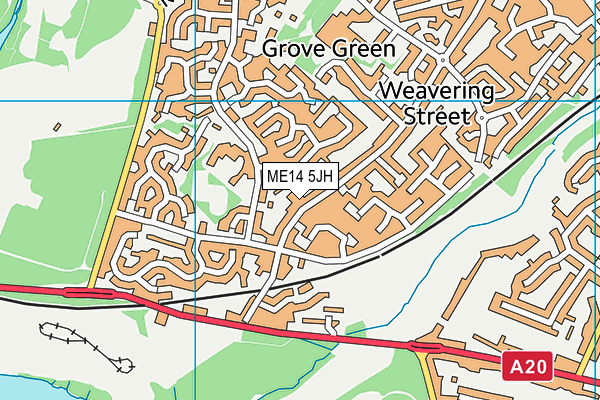 ME14 5JH map - OS VectorMap District (Ordnance Survey)