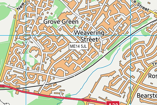 ME14 5JL map - OS VectorMap District (Ordnance Survey) ME14 5JL map - OS VectorMap District (Ordnance Survey)