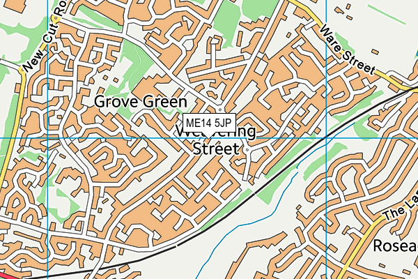 ME14 5JP map - OS VectorMap District (Ordnance Survey) ME14 5JP map - OS VectorMap District (Ordnance Survey)